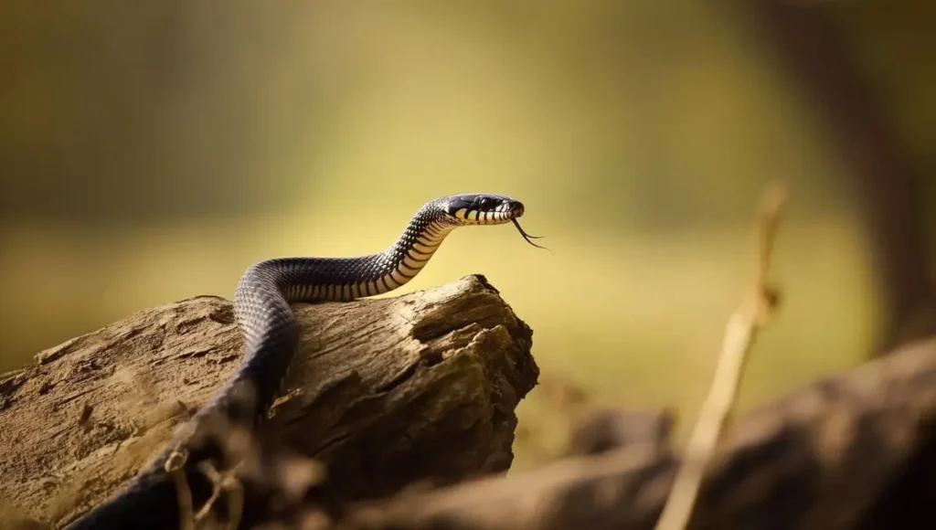 Black Snakes with a Ring Around Neck