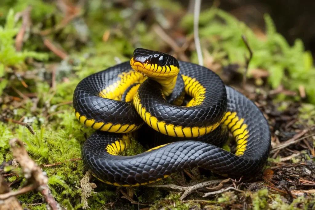 A beautiful ring necked snake 